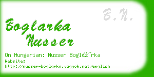 boglarka nusser business card